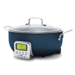 GreenPan 15.83"W Elite Ceramic Nonstick Essential Smart Electric Skillet 6-quart