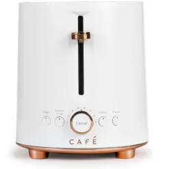 Café Express Finish 2 Slice Metal Toaster White