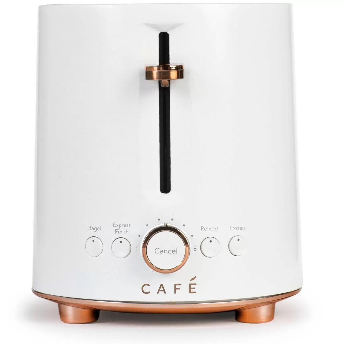 Café Express Finish 2 Slice Metal Toaster White