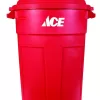 Ace 32 gal Red Plastic Garbage Can Lid Included