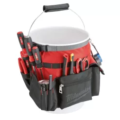 Milwaukee 2.17 in. W X 13.39 in. H Ballistic Nylon Bucket Organizer 32 pocket Black/Red 1 pc