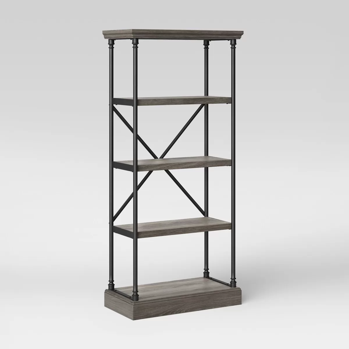 Threshold 65" Conway Cast Iron Bookshelf Gray