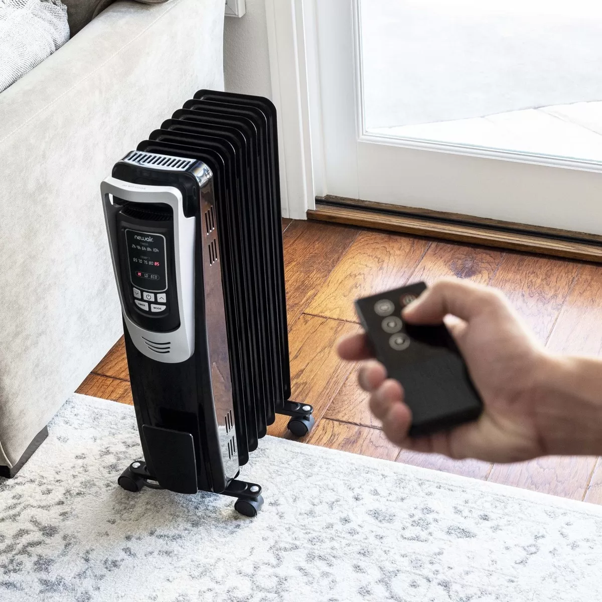 Newair Portable Oil Filled Radiator Space Heater, 150 sq. ft. with Silent, Energy Efficient Operation