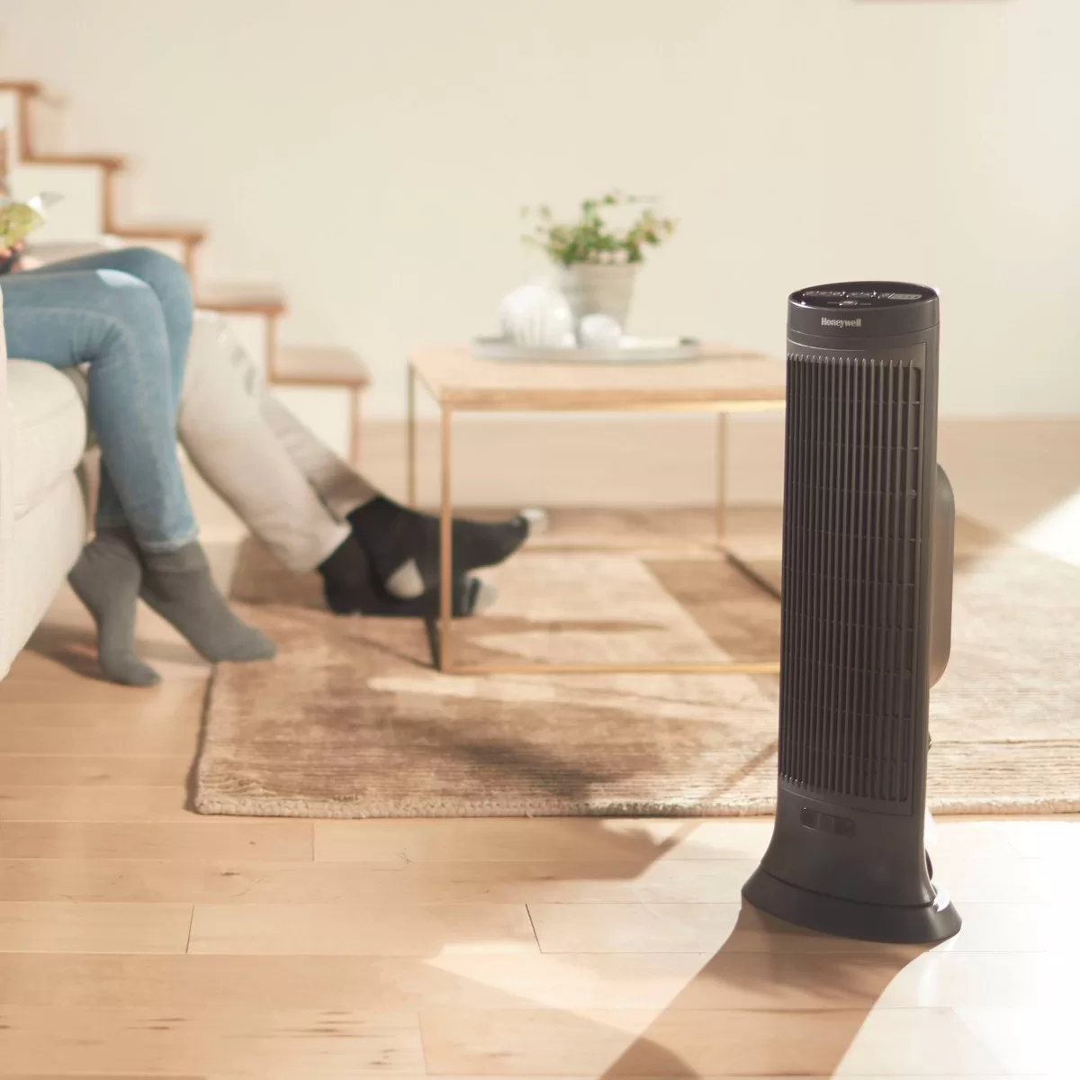 Honeywell Digital Ceramic Tower Heater with Motion Sensor Black