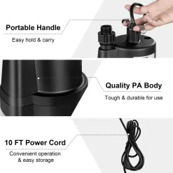 Costway 1/3HP 2400GPH Submersible Utility Pump Portable Electric Water Pump with 10 FT Cord