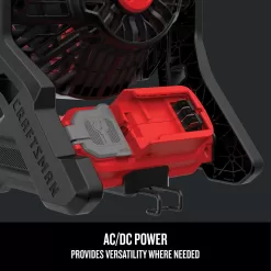 Craftsman V20 14 in. H 3 speed Cordless Jobsite Fan
