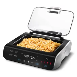 Gourmia FoodStation 5-in-1 Smokeless Grill & Air Fryer with Smoke-Extracting Technology