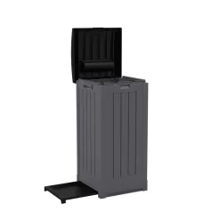 Suncast Trash Hideaway 39 gal Peppercorn Resin Trash Can Lid Included