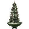 Fraser Hill Farm FSTR067A-GN Let It Snow Series 67-in. Musical Artificial Christmas Tree with Green Umbrella Base and Snow Function
