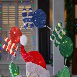 Home Accents Holiday 23RT26823142 6 ft. Motion LED Santa with Ho Ho Ho Holiday Yard Decoration