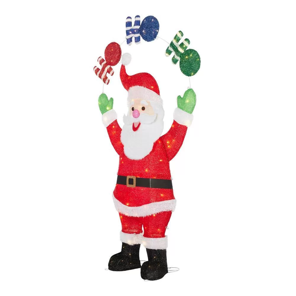 Home Accents Holiday 23RT26823142 6 ft. Motion LED Santa with Ho Ho Ho Holiday Yard Decoration