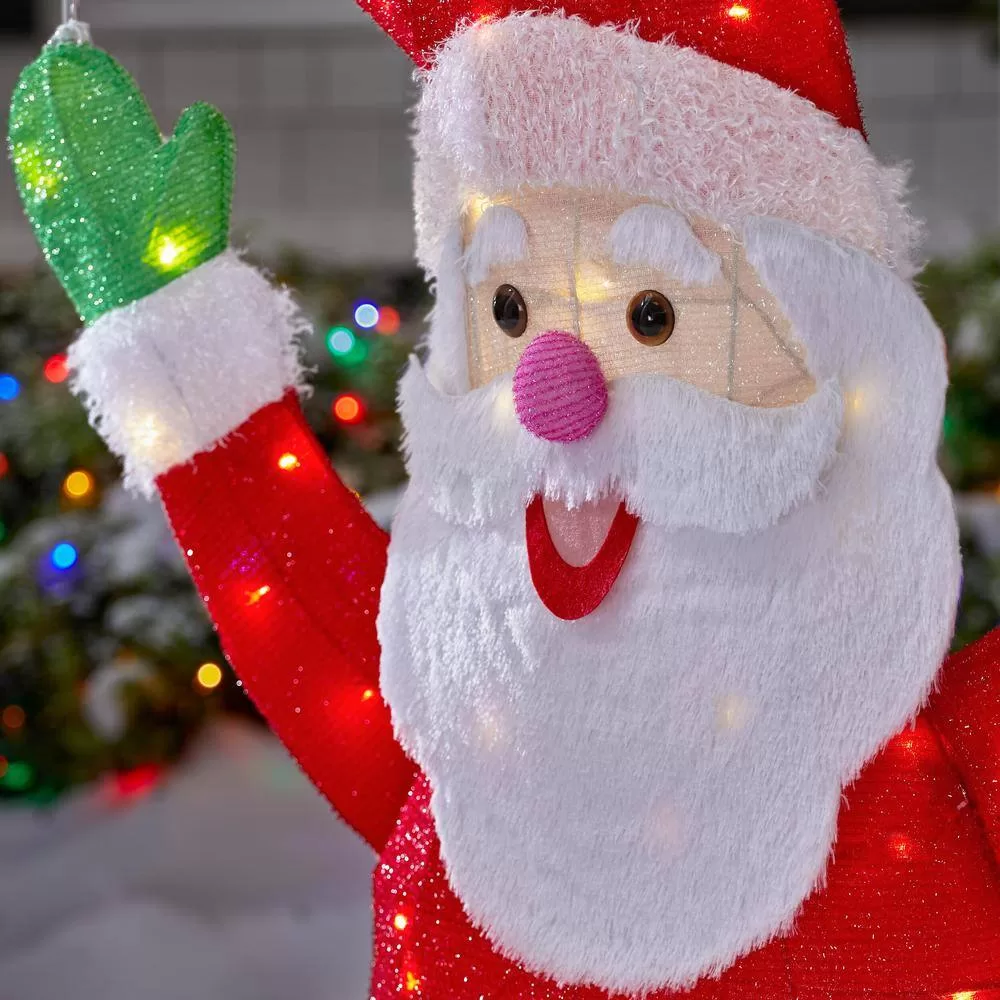 Home Accents Holiday 23RT26823142 6 ft. Motion LED Santa with Ho Ho Ho Holiday Yard Decoration