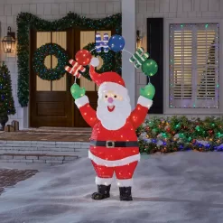 Home Accents Holiday 23RT26823142 6 ft. Motion LED Santa with Ho Ho Ho Holiday Yard Decoration