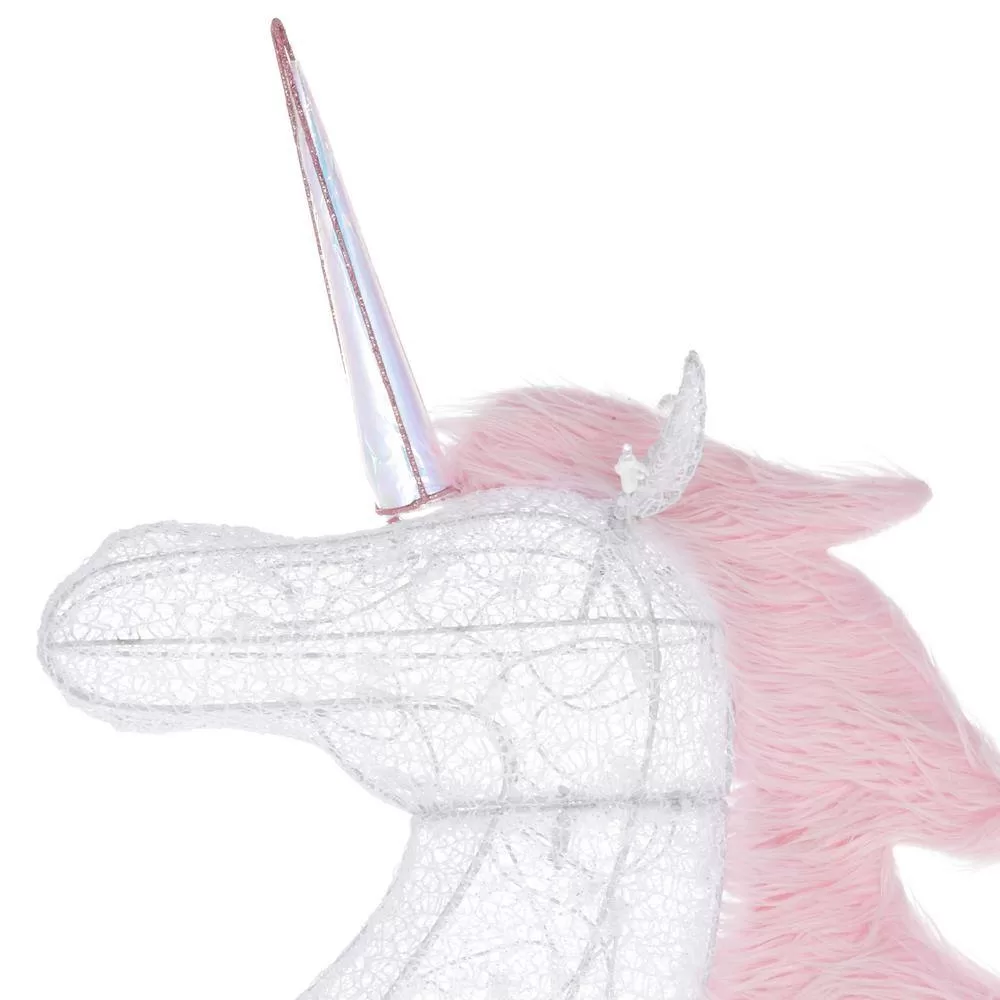 Home Accents Holiday TY505-1714-1 6 ft. Cool White LED Unicorn with Wings Holiday Yard Decoration