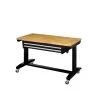 Husky HOLT4602B12 46 in. Adjustable Height Work Table with 2-Drawers in Black