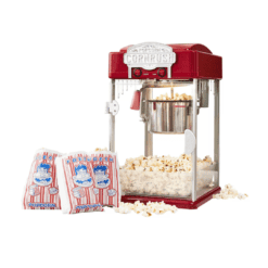 Popcorn Popper Machine-4 OZ Vintage Professional Popcorn Maker Theater Style (Red)