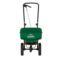 Scotts Turf Builder EdgeGuard Mini Broadcast Spreader - Holds Up to 5,000 sq. ft. of Lawn Product, Green