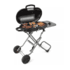 Costway Portable Propane Grill Folding Gas Grill Griddle with Wheels & Side Shelf