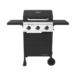 Megamaster 3-Burner Propane Gas Grill with 2 Foldable Side Tables, 30000 BTUs