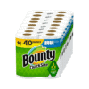Bounty Quick-Size Paper Towels, White, 16 Family Rolls = 40 Regular Rolls
