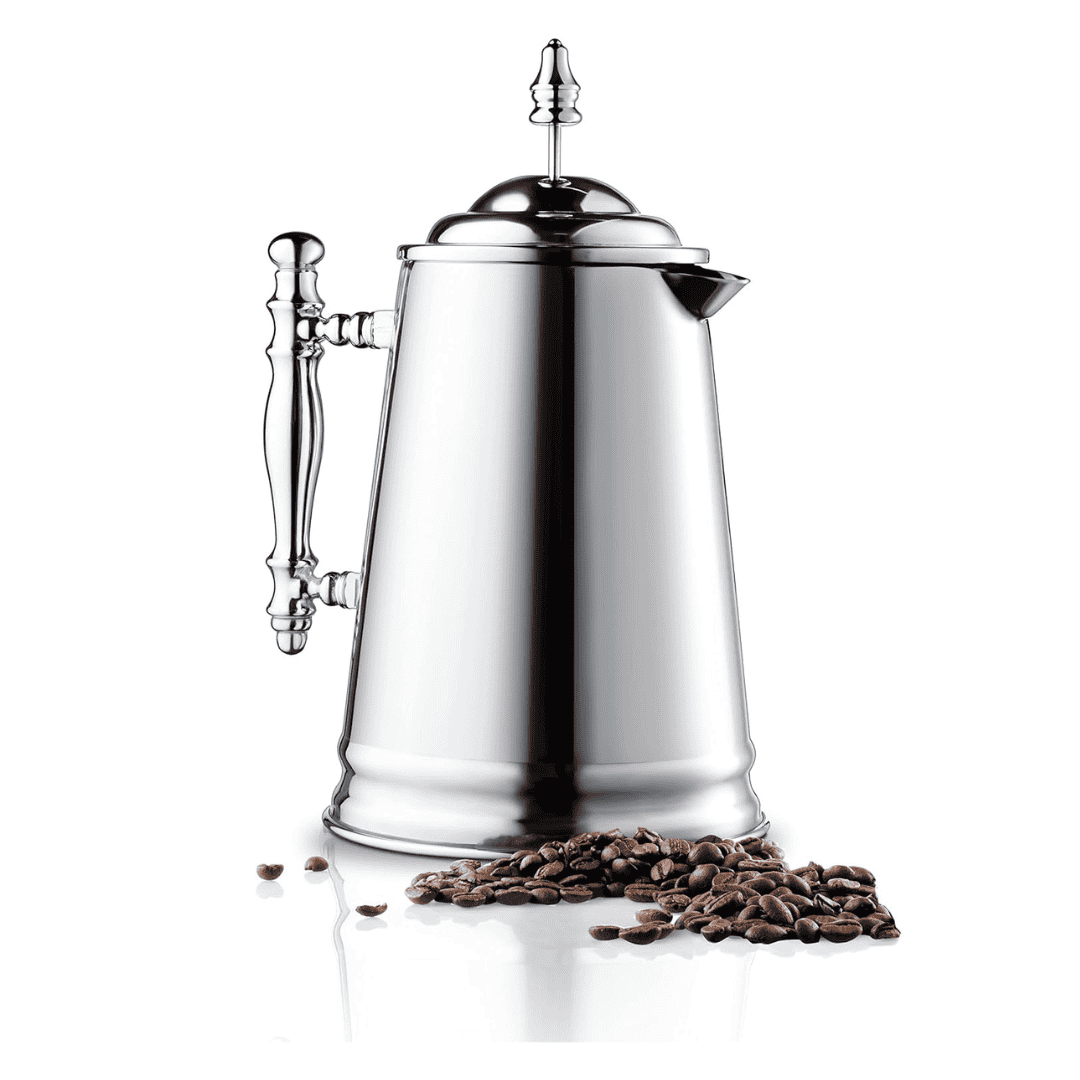 Francois et Mimi Custom-Style Double Wall French Coffee Press, 34-Ounce, Stainless Steel (Vintage)