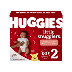 Huggies Size 2 Diapers, Little Snugglers Baby Diapers, Size 2 (12-18 lbs), 180 Count