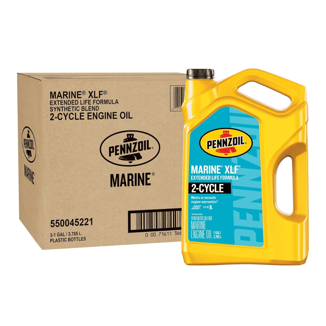 Pennzoil Marine XLF Marine Outboard Synthetic Blend Engine Oil (1-Gallon, Case of 3)