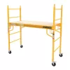 MetalTech I-CISC Jobsite 6 ft. Baker Style Rolling Scaffold Platform, 1100 lbs. Load Capacity, Steel, 6 ft. W x 6.25 ft. H x 2.5 ft. D