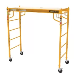MetalTech I-CISC Jobsite 6 ft. Baker Style Rolling Scaffold Platform, 1100 lbs. Load Capacity, Steel, 6 ft. W x 6.25 ft. H x 2.5 ft. D