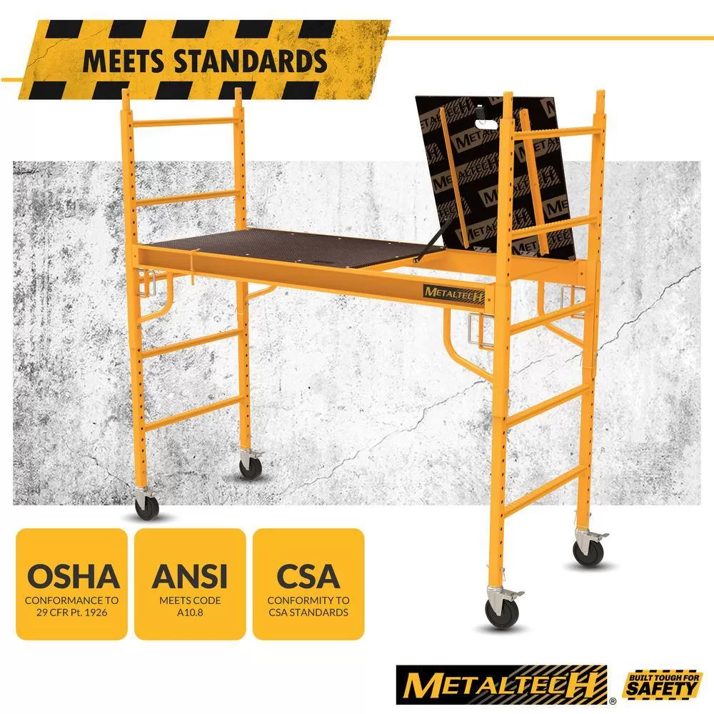 MetalTech I-CISCBPH1 Safeclimb Baker 6.2 ft. L x 6.25 ft. H x 2.5 ft. D Metal Scaffold Platform, 1100lb. Capacity