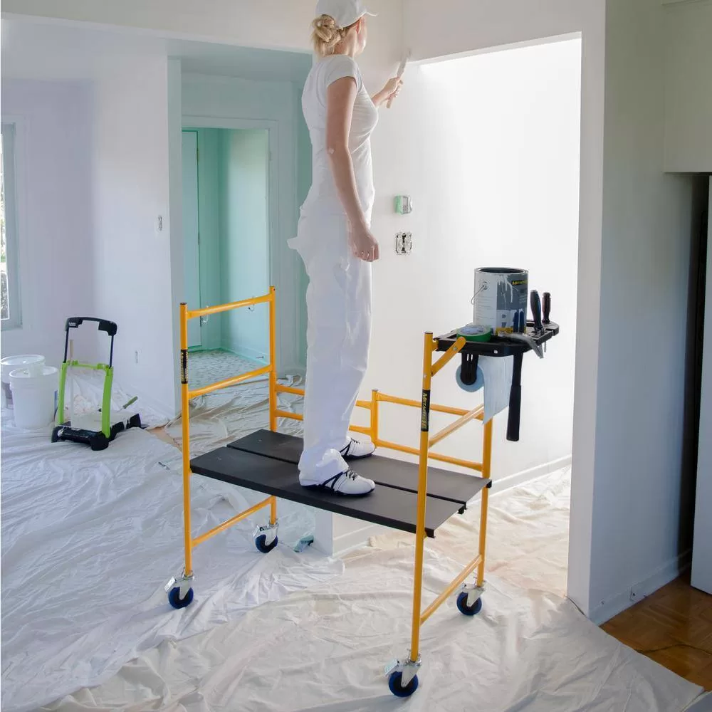 MetalTech I-IMCNAT Jobsite Series Baker 4.1 ft. L x 3.8 ft. H x 1.8 ft. D Mini Scaffold Platform, 500 lbs. Capacity