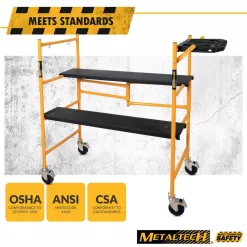 MetalTech I-IMCNAT Jobsite Series Baker 4.1 ft. L x 3.8 ft. H x 1.8 ft. D Mini Scaffold Platform, 500 lbs. Capacity