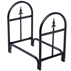 Costway 2 Feet Outdoor Heavy Duty Steel Firewood Storage Holder