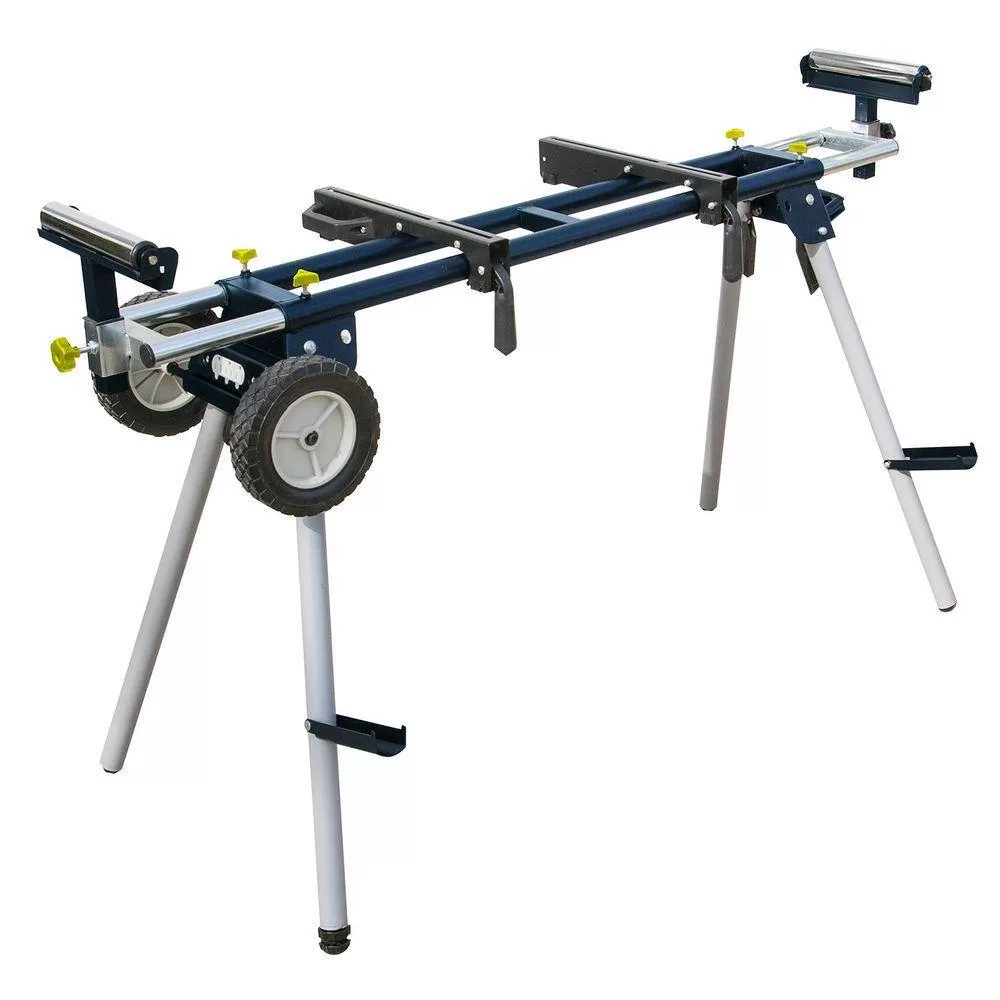 POWERTEC MT4000 Deluxe Miter Saw Stand with Wheels and 110-Volt Power Outlet