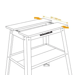 POWERTEC UT1002 Heavy-Duty Universal Tool Stand