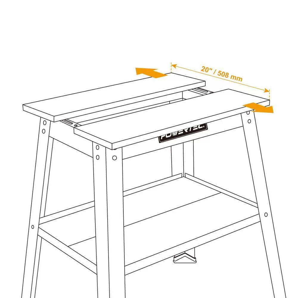 POWERTEC UT1002 Heavy-Duty Universal Tool Stand