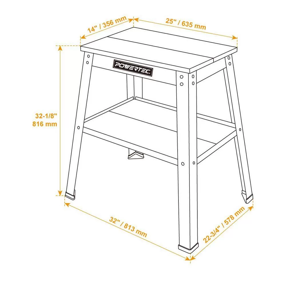 POWERTEC UT1002 Heavy-Duty Universal Tool Stand