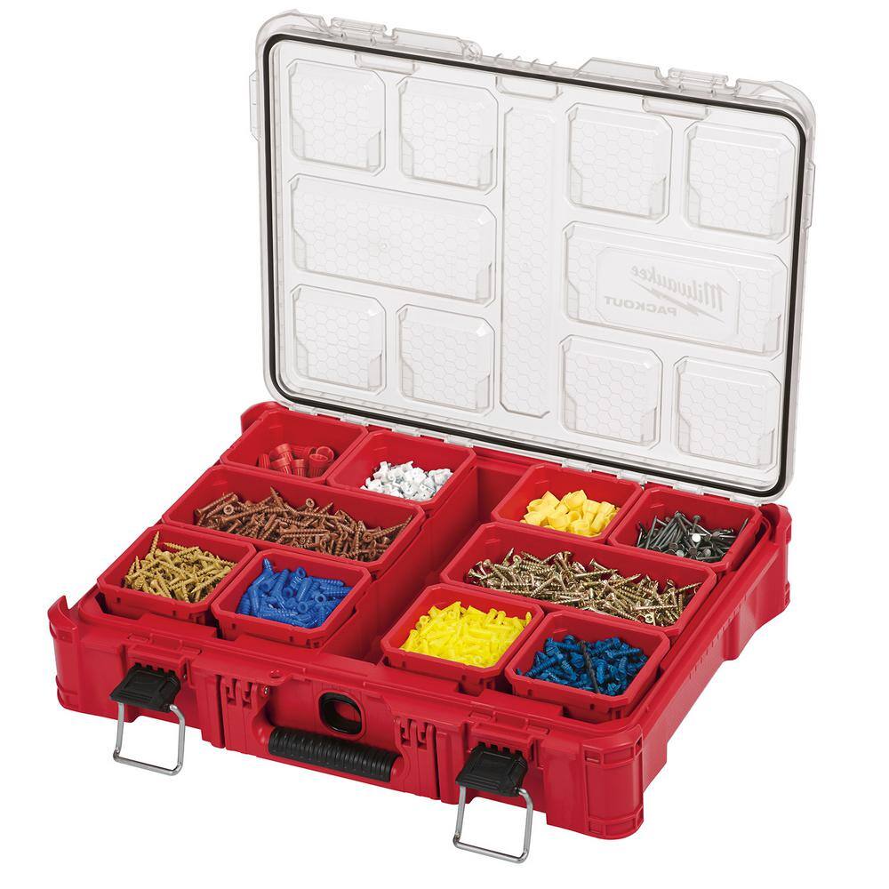 Milwaukee Packout 15 in. W X 4.61 in. H Storage Organizer Impact-Resistant Poly 10 compartments Red - Image 5