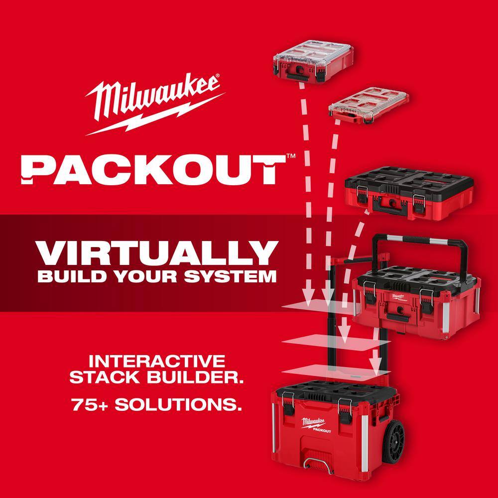 Milwaukee Packout 15 in. W X 4.61 in. H Storage Organizer Impact-Resistant Poly 10 compartments Red - Image 2