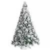 ANGELES HOME 8CK23-CM591 8 ft. Green Snow Flocked Artificial Christmas Tree with Pine Cone and Red Berries