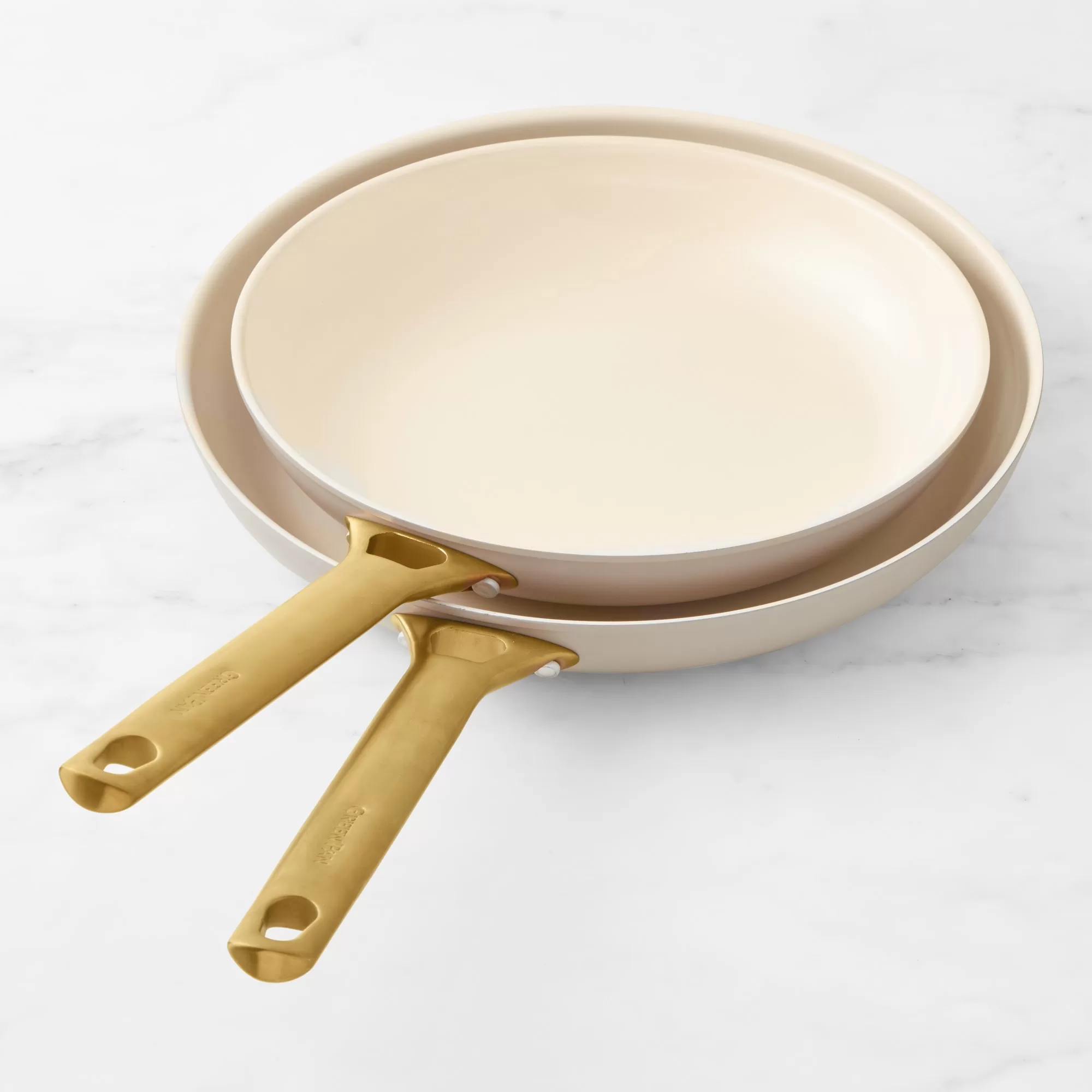 GreenPan Reserve Ceramic Nonstick Fry Pans, Set of 2 - Taupe