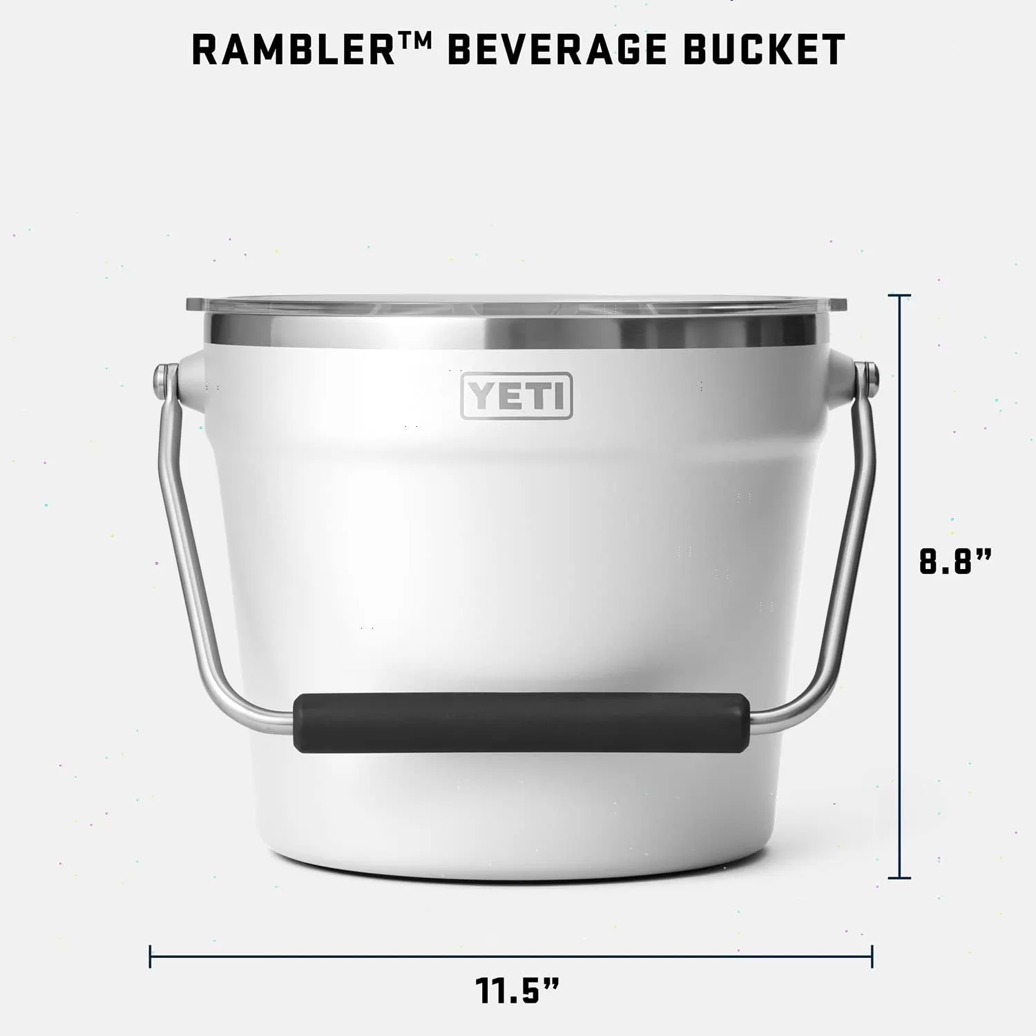 YETI Rambler Beverage Bucket, Double-Wall Vacuum Insulated Ice Bucket with Lid, White - Image 5