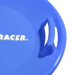 Slippery Racer Heavy-Duty Cold Weather Downhill Pro Adults and Kids Plastic Outdoor Winter Saucer Disc Snow Sleds with Handles.
