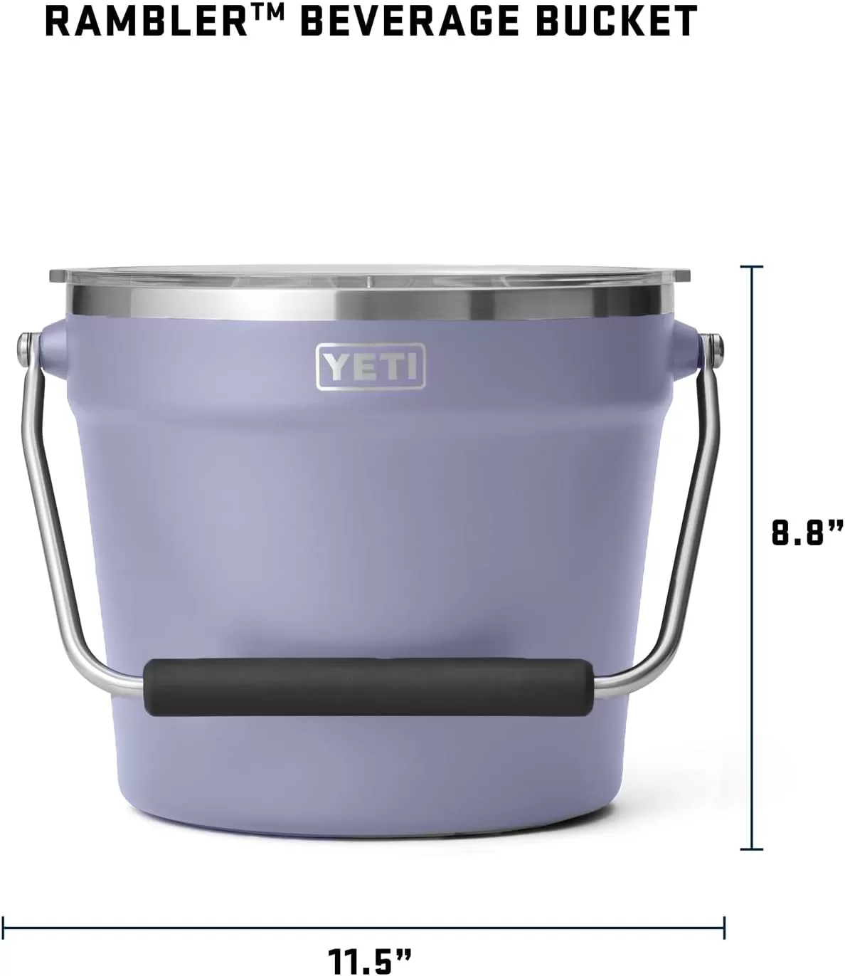 YETI Rambler Beverage Bucket, Double-Wall Vacuum Insulated Ice Bucket with Lid, Cosmic Lilac - Image 4