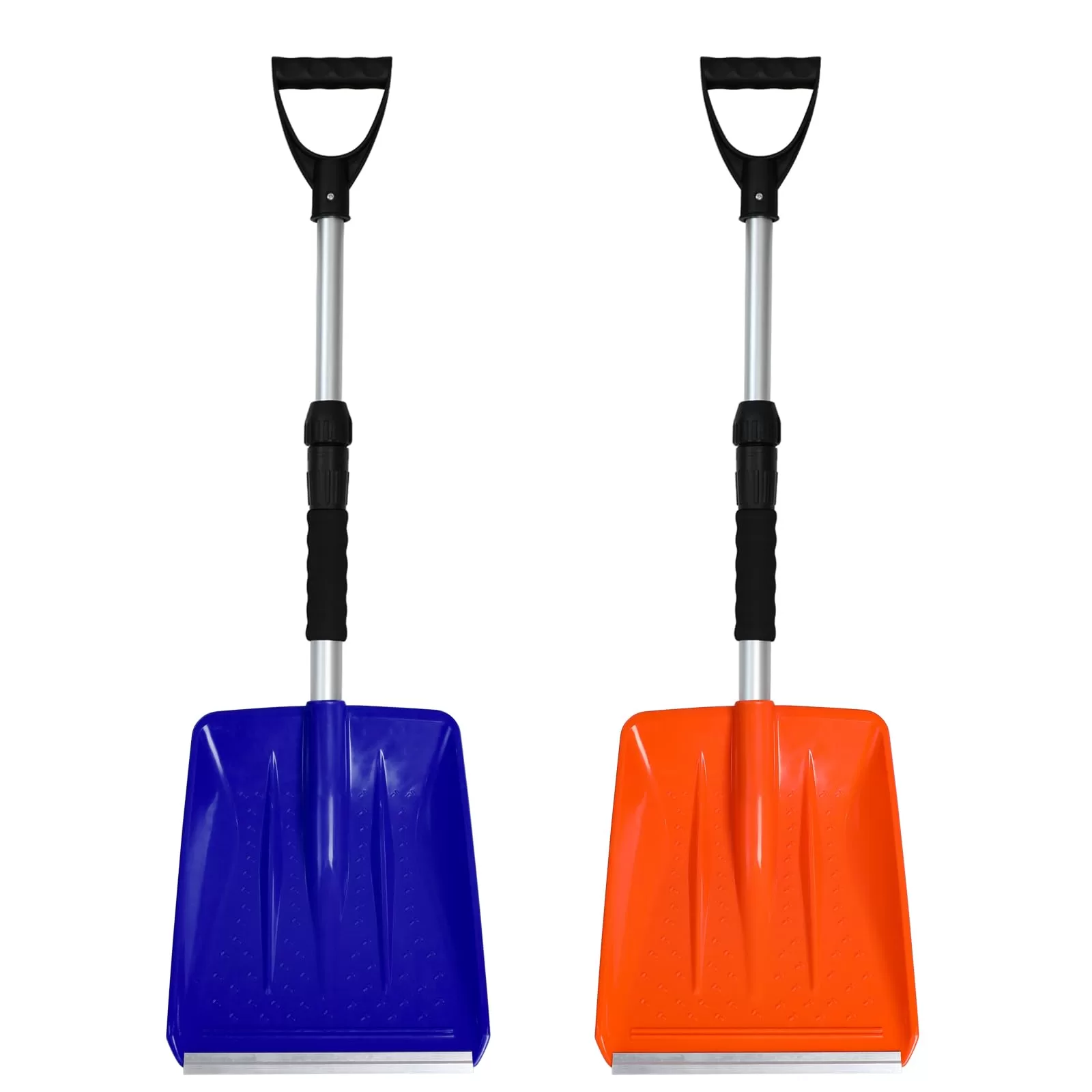 OPELETNNT Kids Snow Shovel with D-Grip Handle, Durable Aluminum Blade, Toddler Snow Shovel for Car Trunk