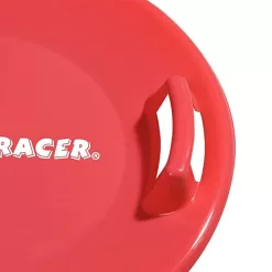 Slippery Racer Heavy-Duty Cold Weather Downhill Pro Adults and Kids Plastic Outdoor Winter Saucer Disc Snow Sleds with Handles.