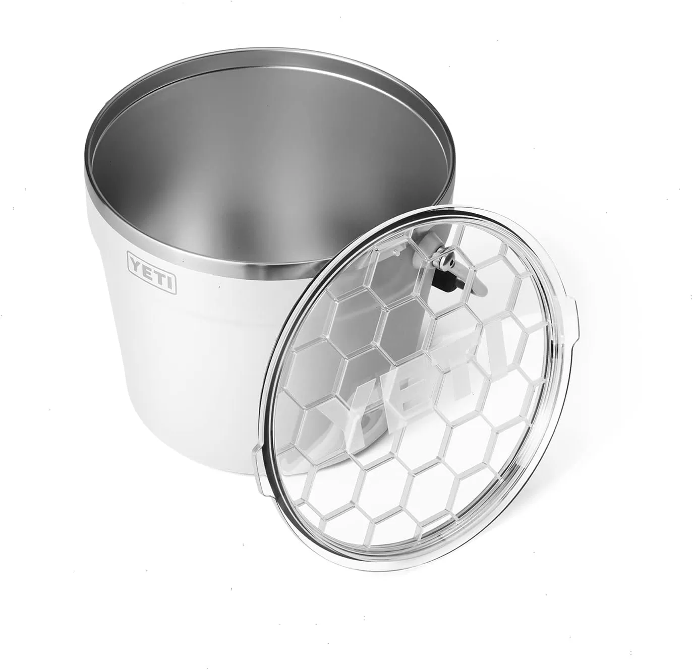 YETI Rambler Beverage Bucket, Double-Wall Vacuum Insulated Ice Bucket with Lid, White - Image 4