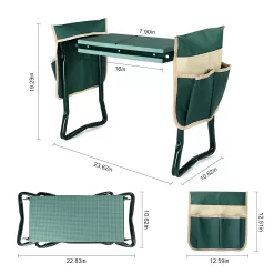 KVR Upgraded Garden Kneeler and Seat with Thicken & Widen Soft Kneeling Pad, Heavy Duty Foldable Gardener Stool