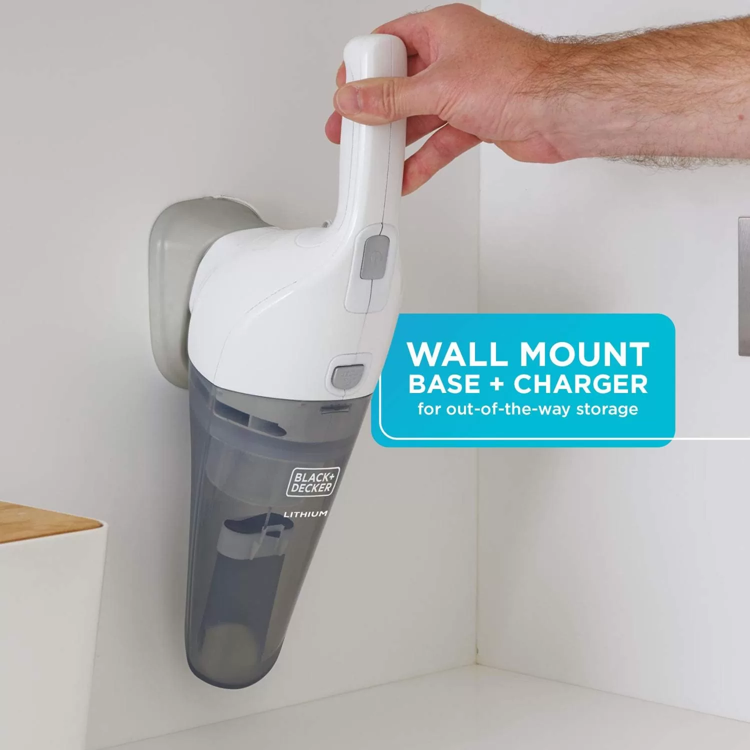 BLACK+DECKER Handheld Vacuum 2Ah, Power White (HNV220BCZ10FF), White, Grey