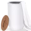 FLYHIT Luxury Towel Warmers for Bathroom - Wooden Lid, Large Towel Warmer Bucket
